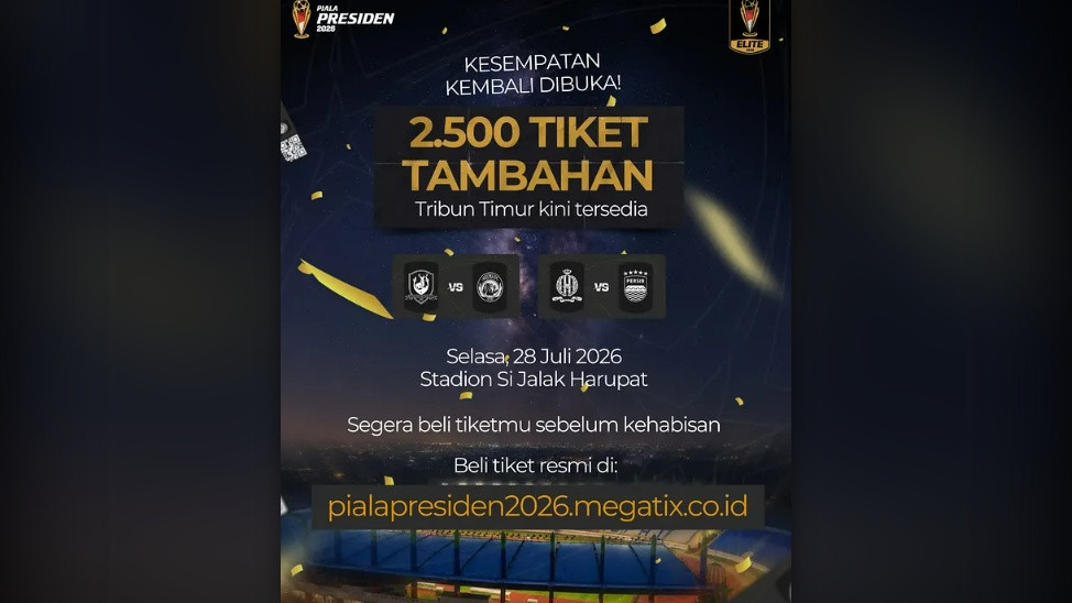 Tiket Tambahan Piala Presiden 2026