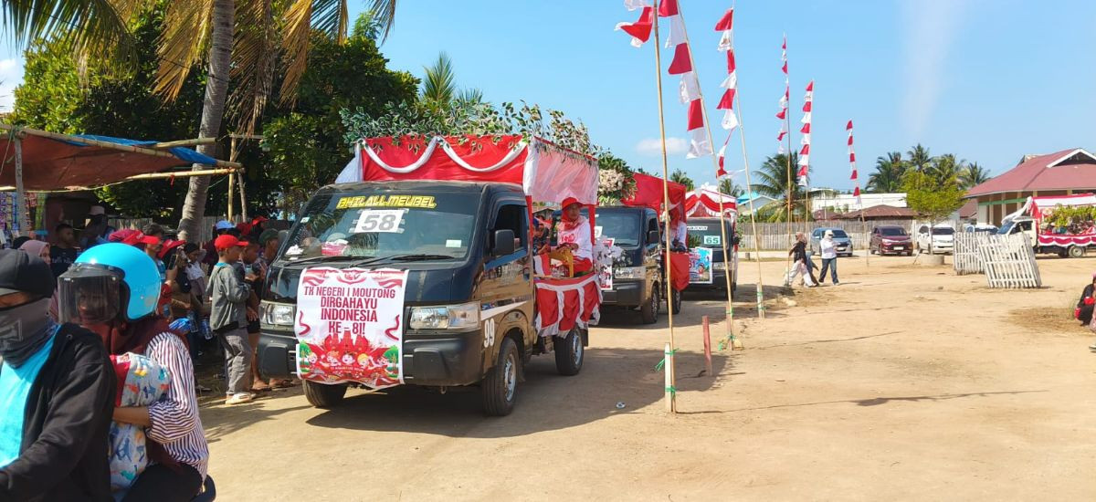 Polsek Moutong amankan pawai mobil hias