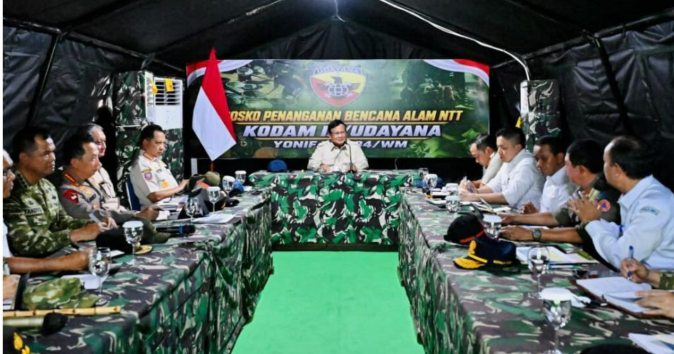 Prabowo Tinjau Gempa Nagekeo